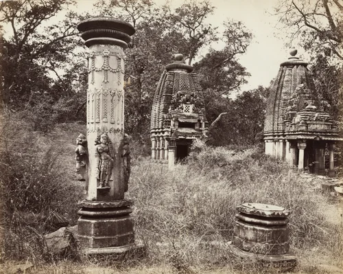 Stone Column at Baroli, Udaipur by Colin Murray, photograph, 1872