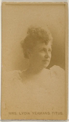 Mrs. Lydia Yeamans Titus, from the Actors and Actresses series (N45, Type 8) for Virginia Brights Cigarettes by Allen & Ginter, photograph, 1885-1891