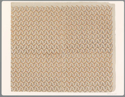 Patroon van 'gevlochten' banen by anonymous, print, 1750-1950