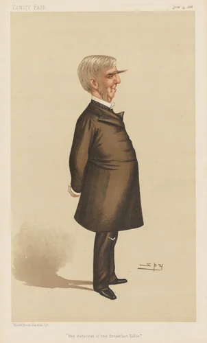 Vanity Fair: "The Autocrat of the Breakfast Table" by Leslie Matthew, print, 1886