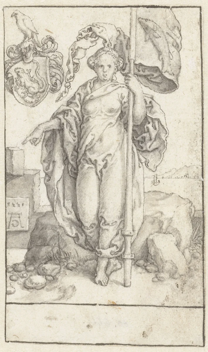Gematigdheid by Heinrich Aldegrever, drawing, 1551