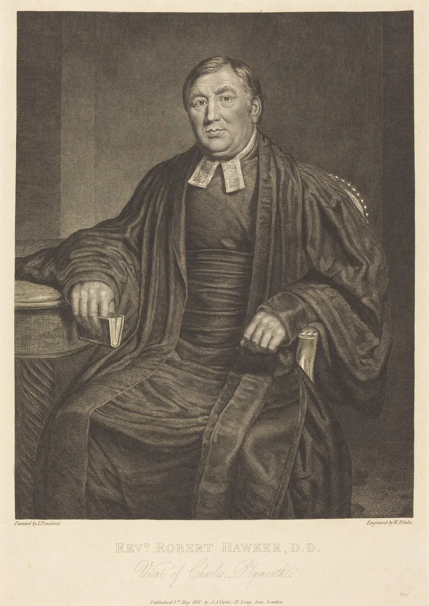 Reverend Robert Hawker, D.D. by William Blake, print, 1820