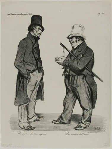 An Investor of Spanish Cortes Bonds. An Investor of Spanish Government Bonds, plate 423 by Honoré-Victorin Daumier, print, 1834