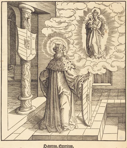 Saint Emericus by Leonhard Beck, print, 1516-1518