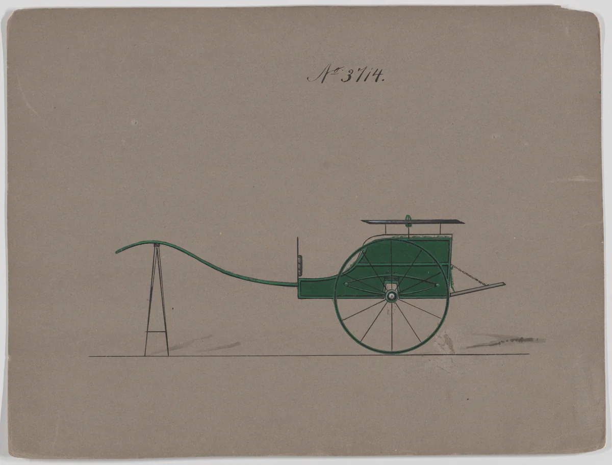 Cart #3714 by Brewster & Co., drawing, 1881