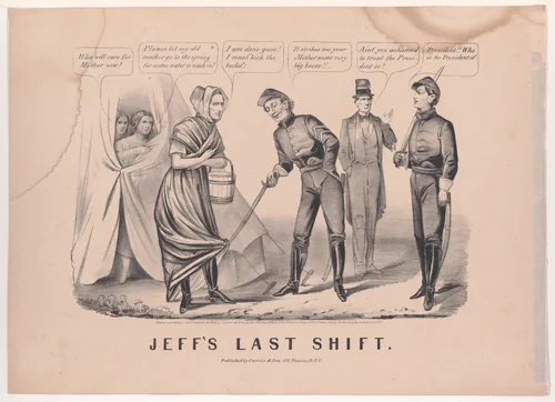 Jeff's Last Shift by John Cameron, print, 1865