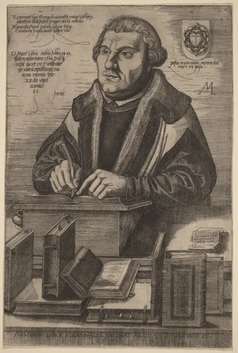 Martin Luther by Melchior Lorch, print, 1548