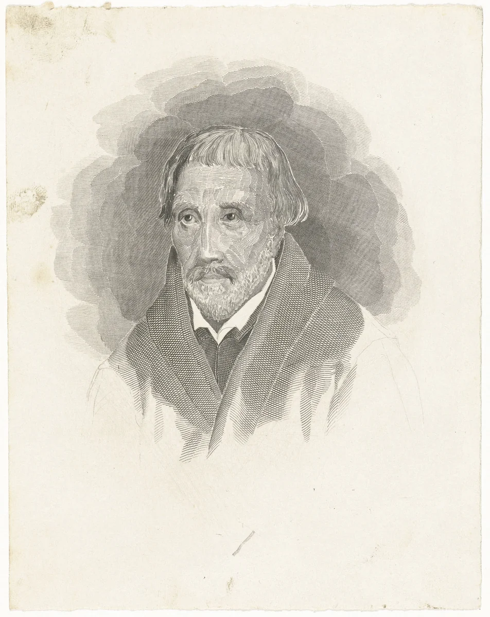 Mansbuste in ovaal by Henricus Wilhelmus Couwenberg, print, 1829-1845