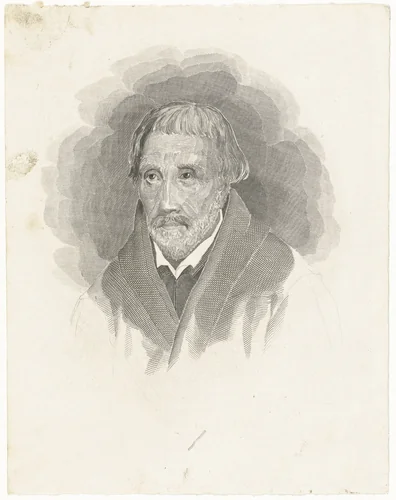 Mansbuste in ovaal by Henricus Wilhelmus Couwenberg, print, 1829-1845