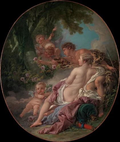 Angelica and Medoro by François Boucher, painting, 1763