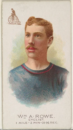 William A. Rowe, Cyclist, from World's Champions, Series 2 (N29) for Allen & Ginter Cigarettes by Allen & Ginter, print, 1888