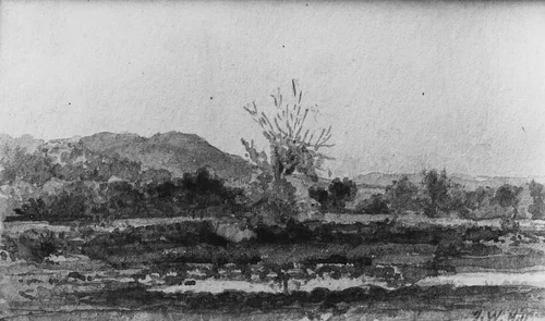 Three Views, No. 3: Mount Carmel, near New Haven, Connecticut by John William Hill, artwork, 1812-1879