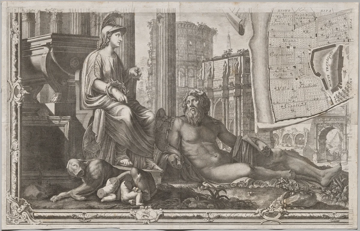 Nuova pianta di Roma data in luce da Giambattista Nolli l’anno MDCCXLVII, known as La Pianta Grande di Roma by Giovanni Battista Nolli, print, 1748