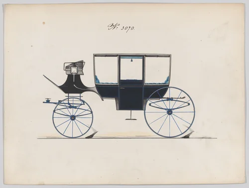 Coach #3070 by Brewster & Co., drawing, 1874