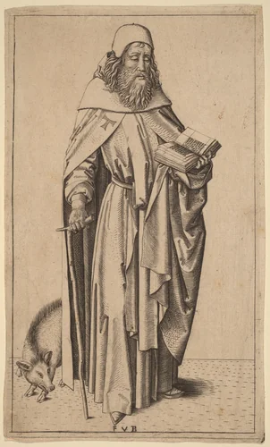 Saint Anthony by Master FVB, print, 1490-1500