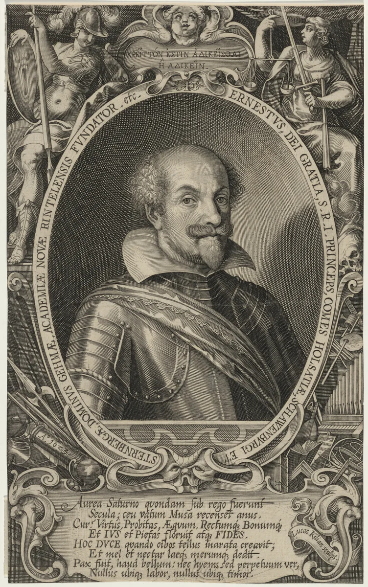 Ernest of Holstein, Schawenburg and Sternberg, Prince of Holy Roman Empire by Lucas Kilian, print, 1623