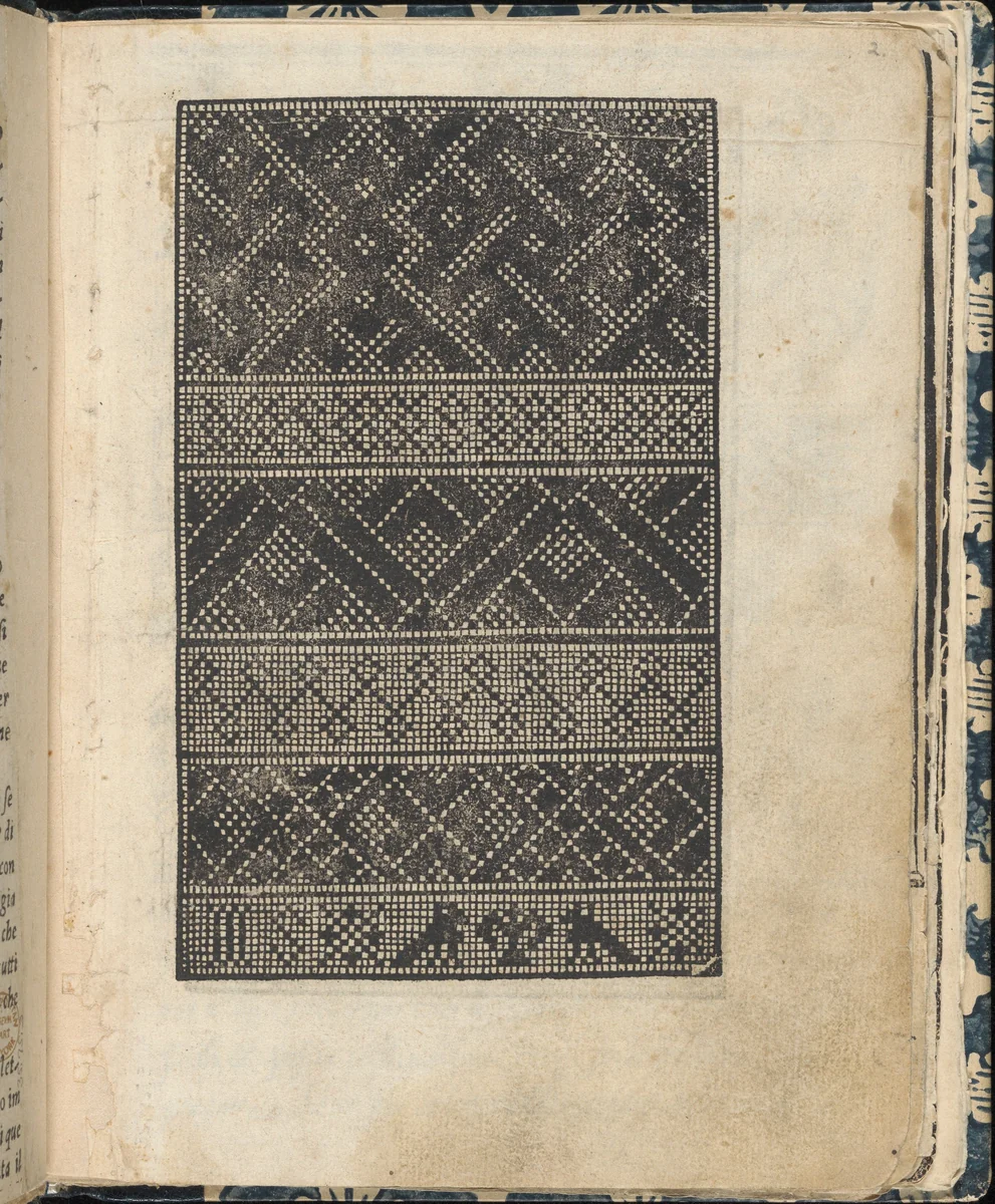 Essempio di recammi, page 2 (recto) by Giovanni Antonio Tagliente, book, 1530