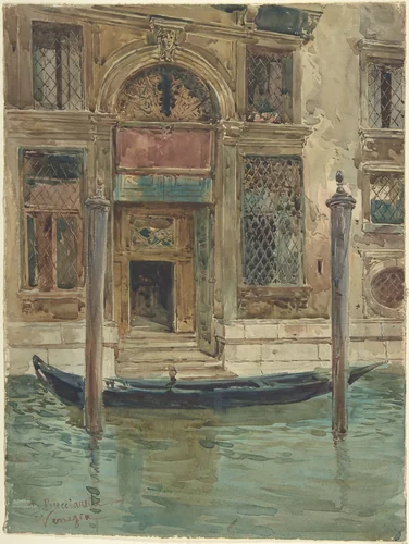 Portal of a Venetian Palace by Daniele Bucciarelli, drawing, 1839-1911