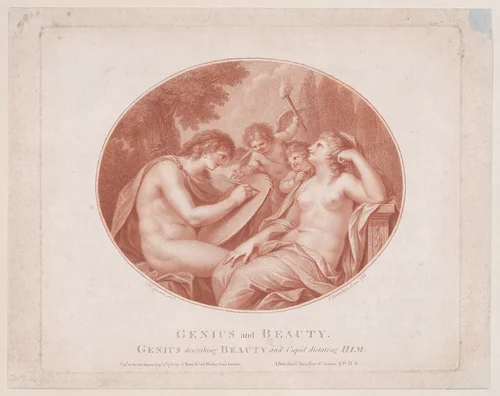 Genius and Beauty by Francesco Bartolozzi, print, 1782