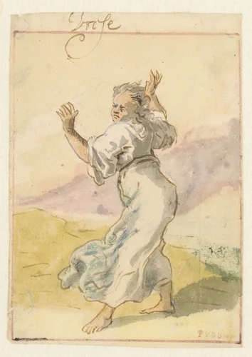 Vrees by Pieter van den Berge, drawing, 1675-1737