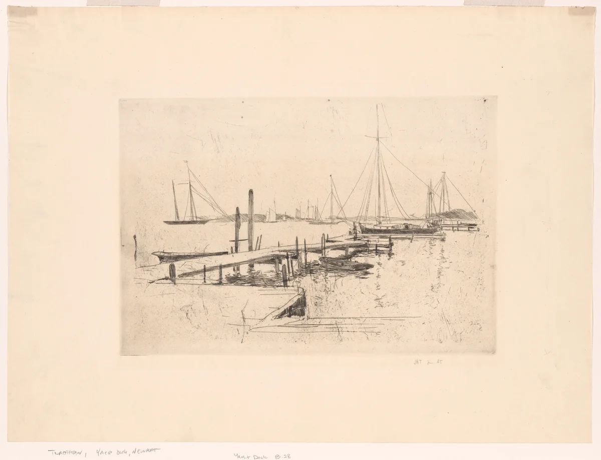 Yacht Dock by John Henry Twachtman, print, 1889