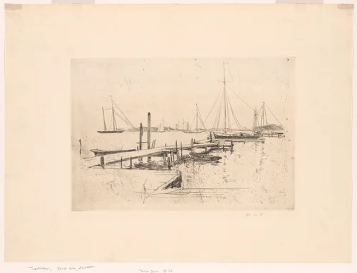 Yacht Dock by John Henry Twachtman, print, 1889