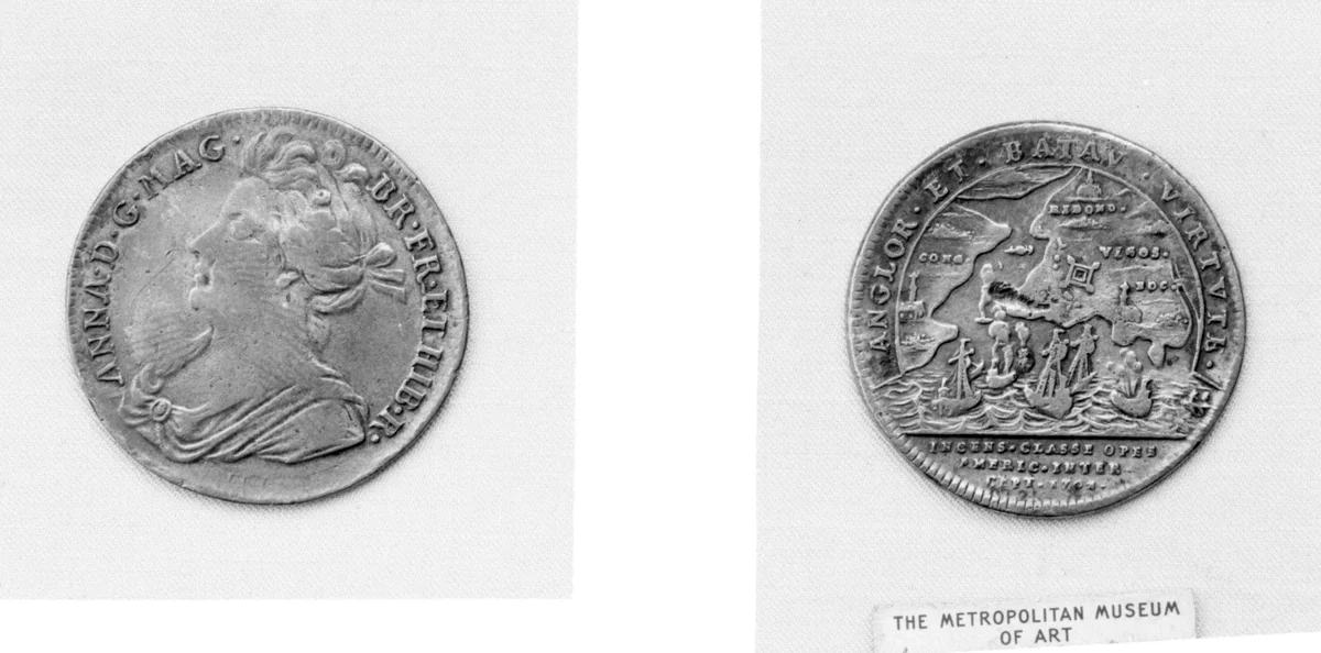 Battle of Vigo Bay, 1702 by Johann Gottlieb Lauffer, metalwork, 1702