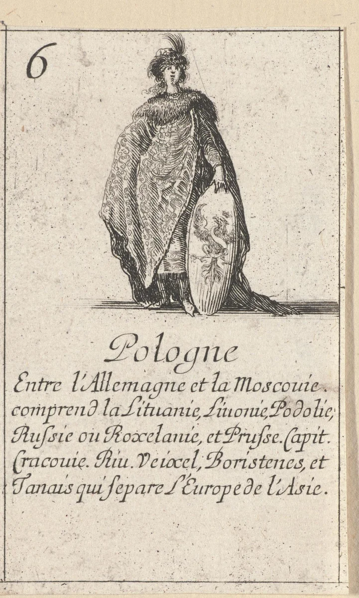 Vrouw uit Polen by Stefano della Bella, print, 1620-1664