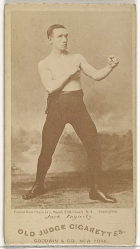 Jack Fogarty, from the Celebrities and Prizefighters series (N174) for Old Judge Cigarettes by Goodwin & Company, photograph, 1887-1888