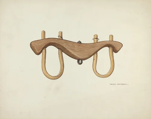 Yoke for Oxen by Rose Campbell-Gerke, index of american design, 1935-1942