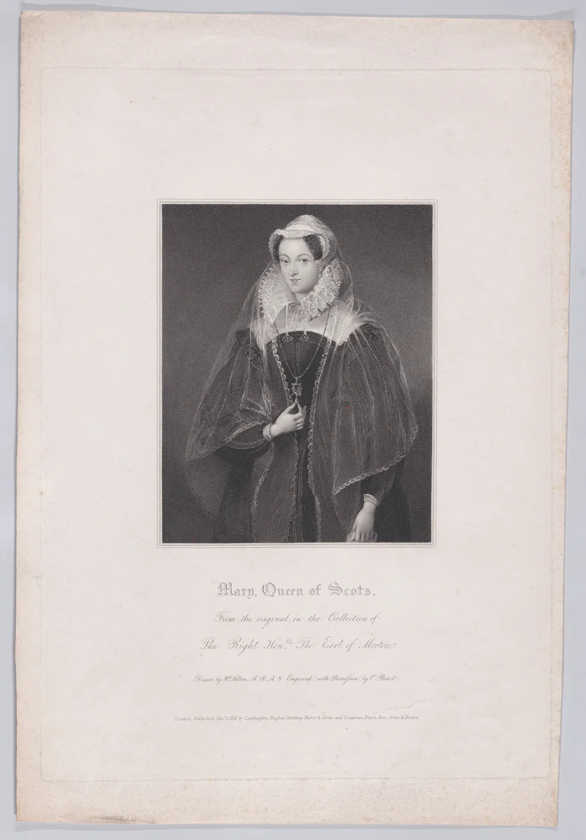 Mary, Queen of Scots by Charles Picart, print, 1818
