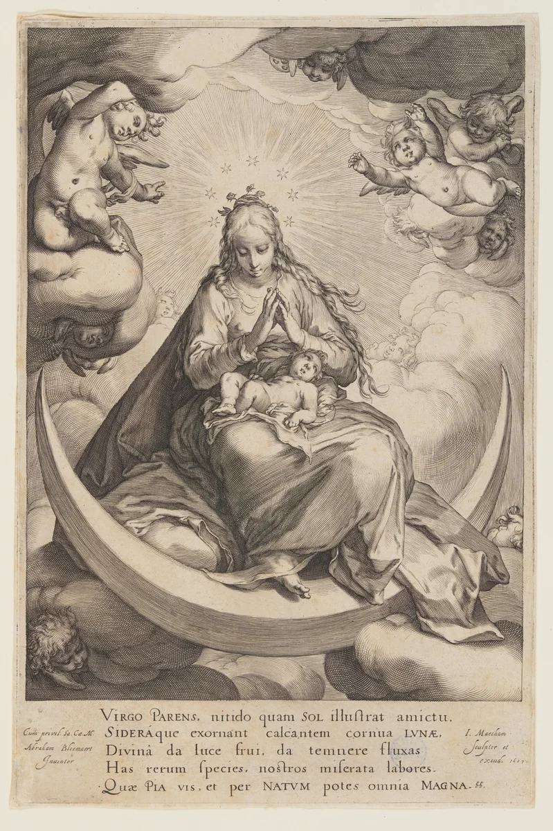 The Virgin and the Child on the Crescent by Jacob Matham, print, 1607