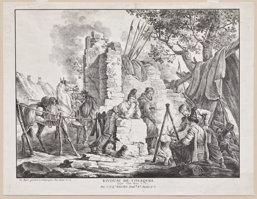 Bivouac de Cosaques by Carle Vernet, print, 1800-1836