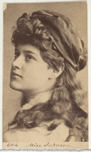 Card 604, Miss Johnson, from the Actors and Actresses series (N45, Type 1) for Virginia Brights Cigarettes by Allen & Ginter, photograph, 1885-1891