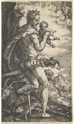 Saturn, from "The Gods Who Preside Over the Planets" by Master I.B., print, 1525