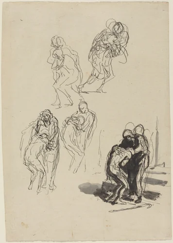 The Prodigal Son by Honoré Daumier, drawing, 1808-1879