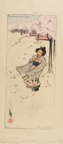 Cherry Snow by Helen Hyde, print, 1906