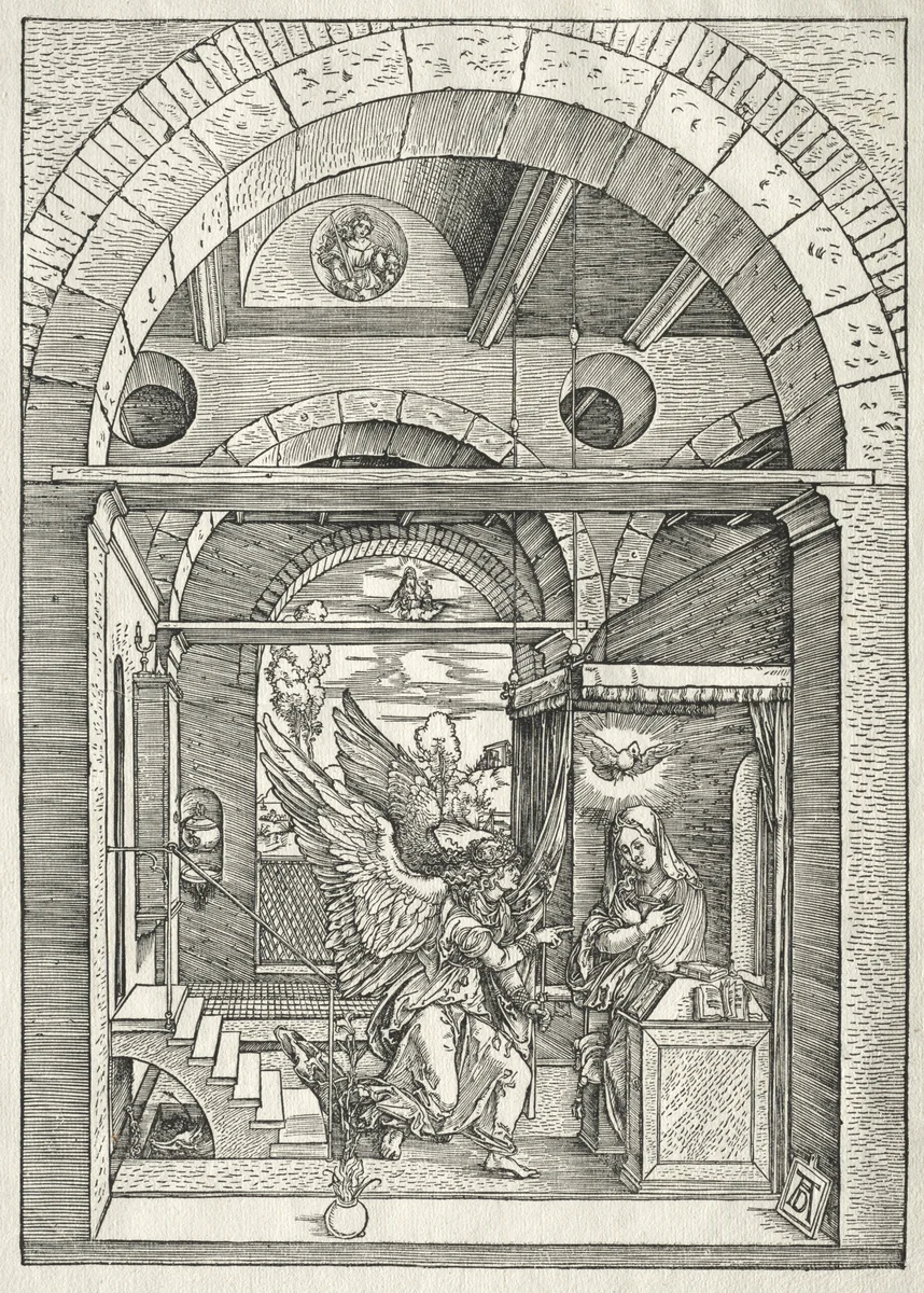 Life of the Virgin: The Annunciation by Albrecht Dürer, print, 1504-1505