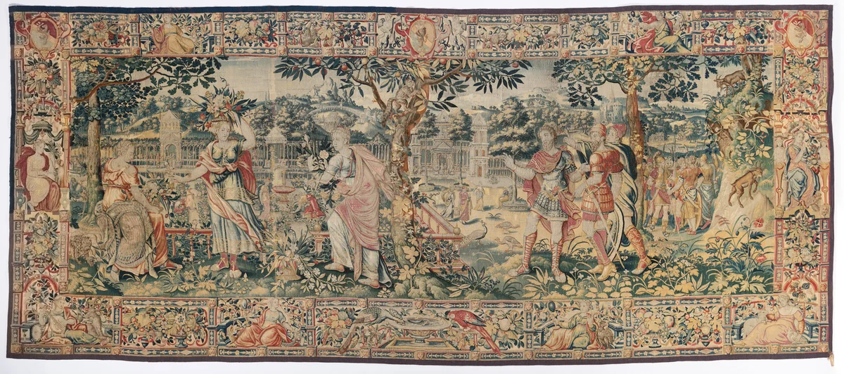Romans Admiring the Sabine Women by Unknown, textile, 1570-1590