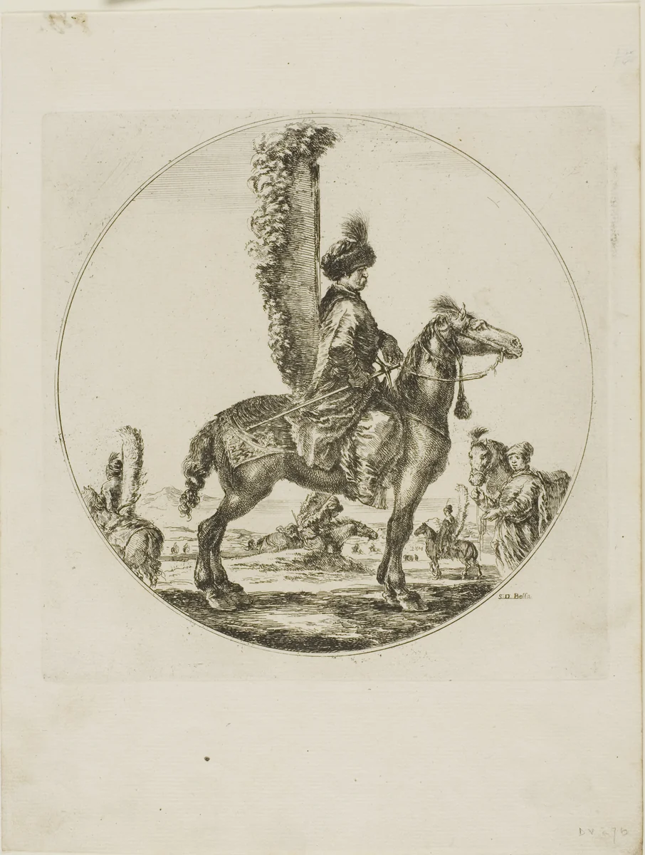 Polish Horseman by Stefano della Bella, print, 1646-1656