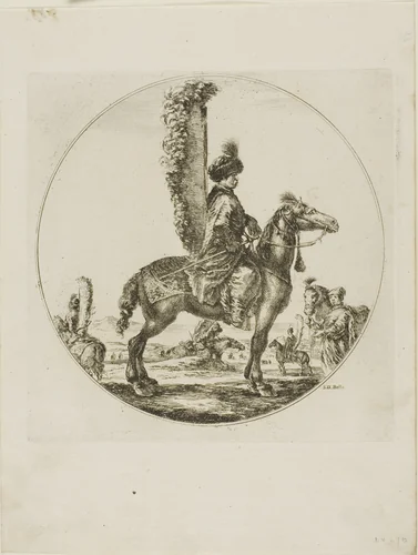 Polish Horseman by Stefano della Bella, print, 1646-1656