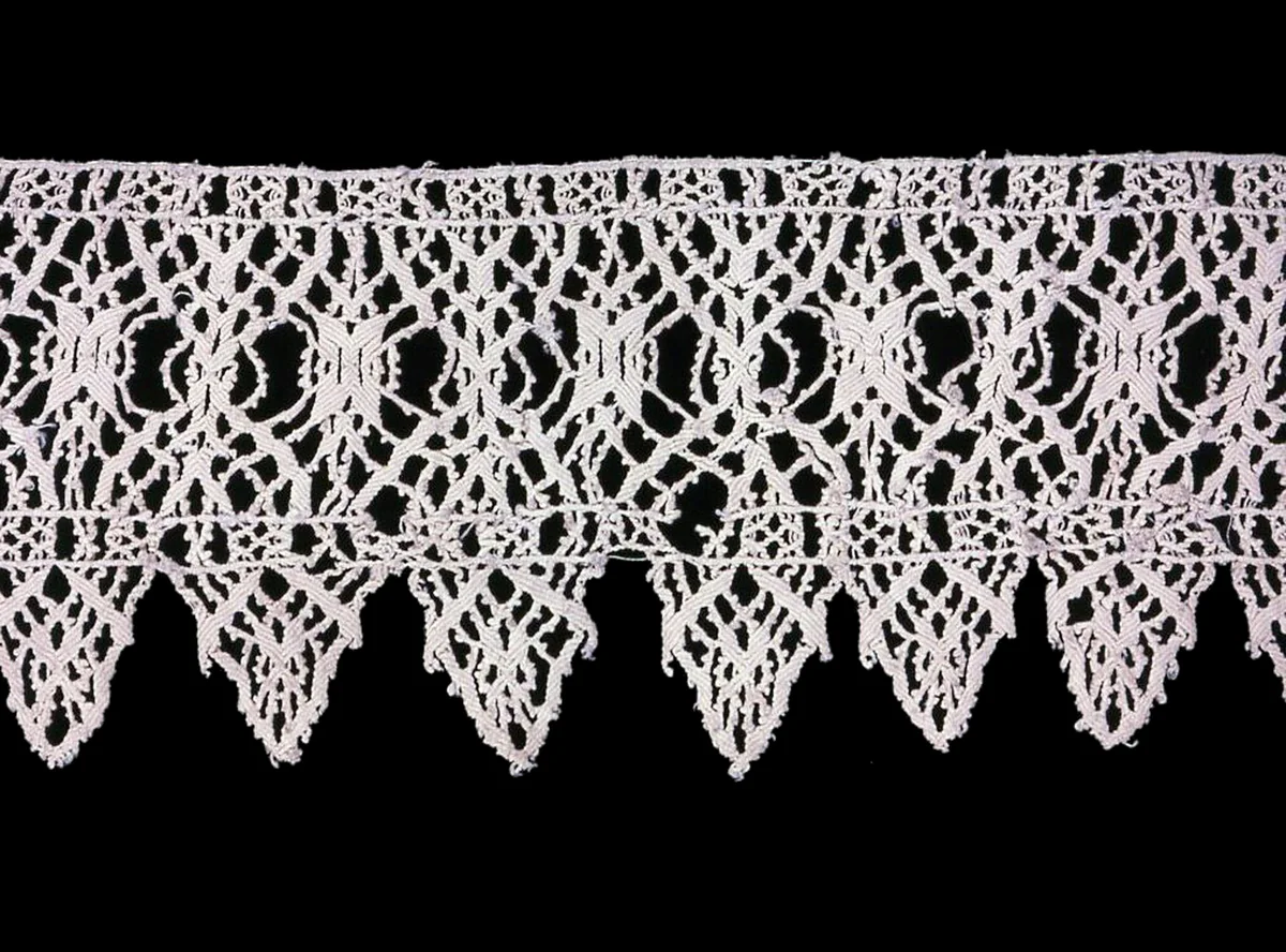 Border by Italy or Spain, textile, 1575-1625