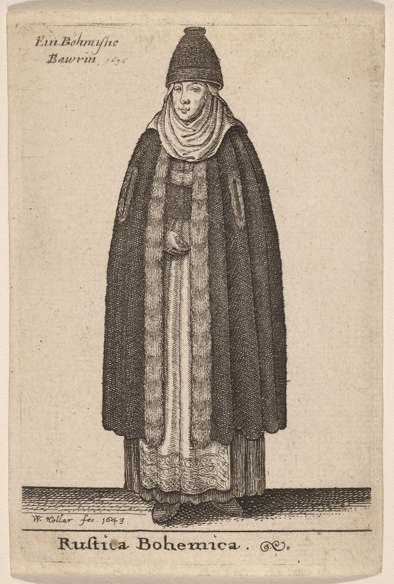 Rustica Bohemica by Wenceslaus Hollar, print, 1643