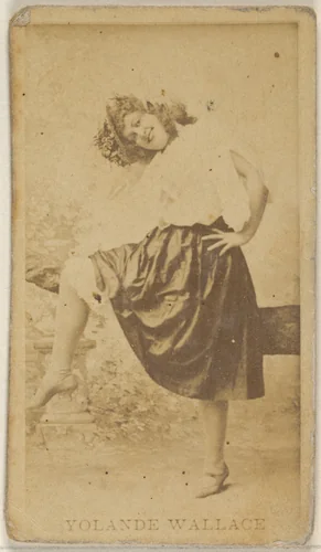 Yolande Wallace, from the Actors and Actresses series (N45, Type 8) for Virginia Brights Cigarettes by Allen & Ginter, photograph, 1885-1891