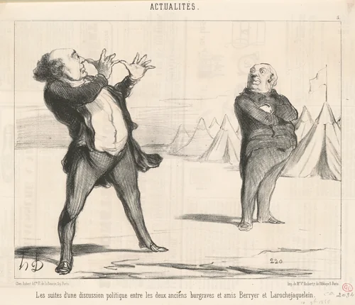 Les suites d'une discussion politique ... by Honoré Daumier, print, 1850