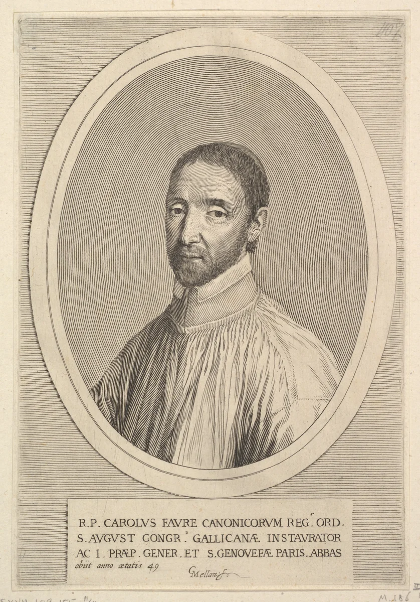 Le Père Charles Faure by Claude Mellan, print, 1618-1644