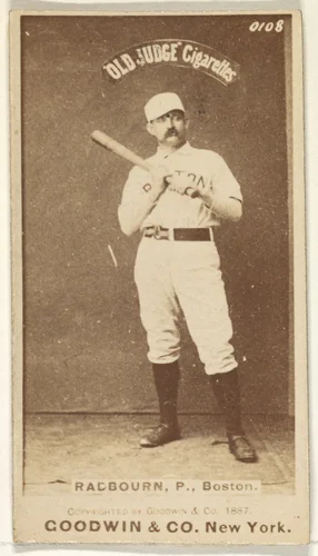 Radbourn, Pitcher, Boston, from the Old Judge series (N172) for Old Judge Cigarettes by Goodwin & Company, photograph, 1887