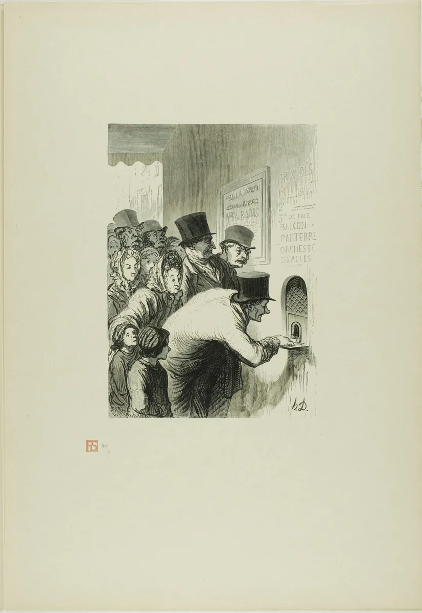 Box Office by Charles Maurand, print, 1862