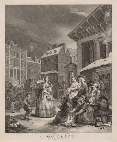The Four Times of Day: Morning by William Hogarth, print, 1738