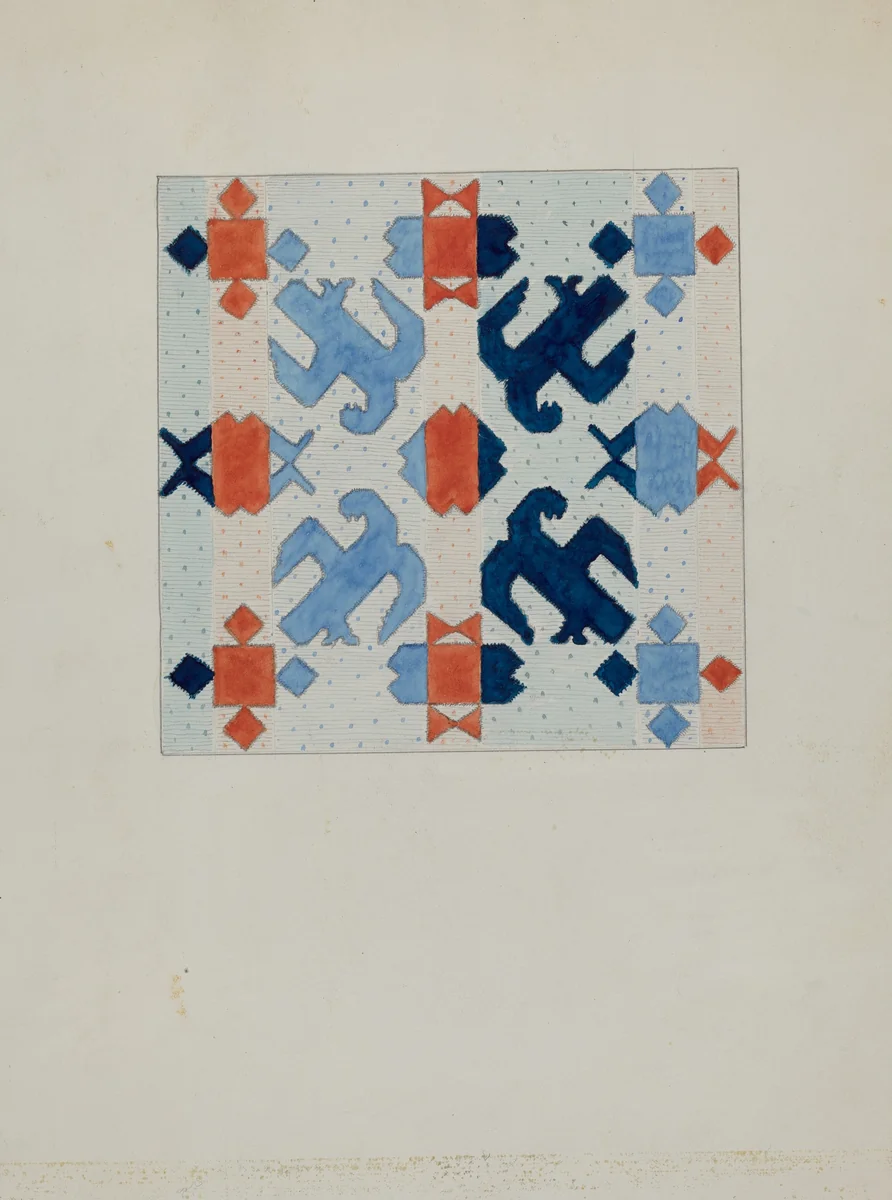 Woven Wool Bedspread by Christopher Hobbs, index of american design, 1936